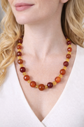 Handmade carnelian & CItrine Gemstone Jewelry Set- Elegant Beaded Necklace