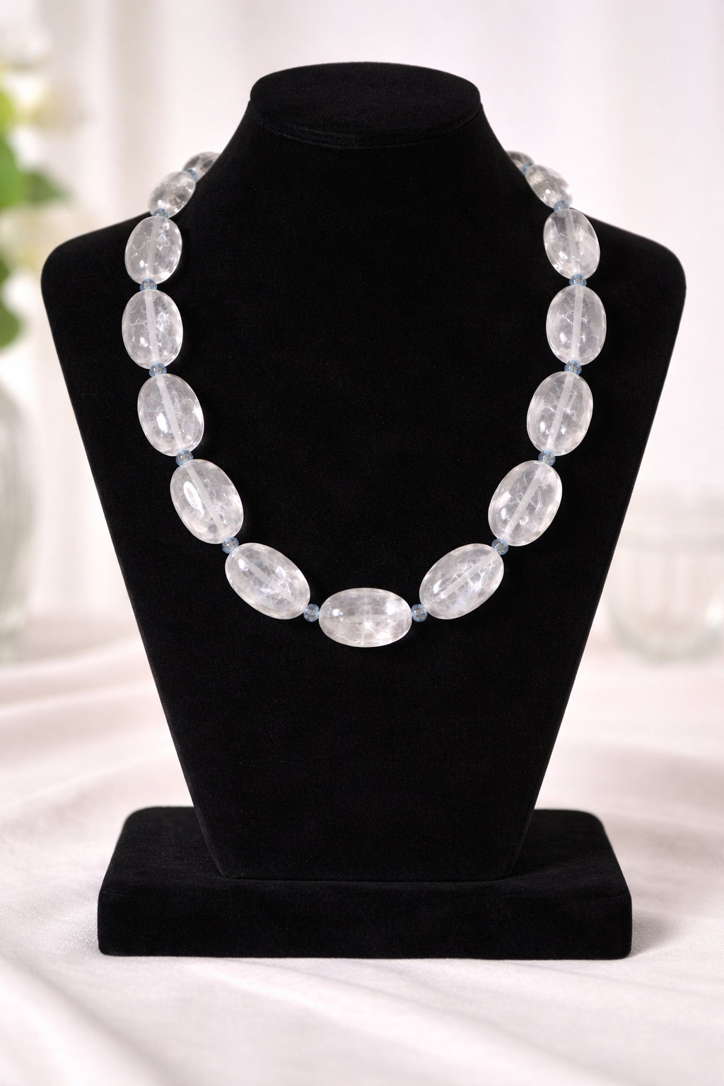 Midnight Crystal Elegance Necklace – Handmade Limited Piece