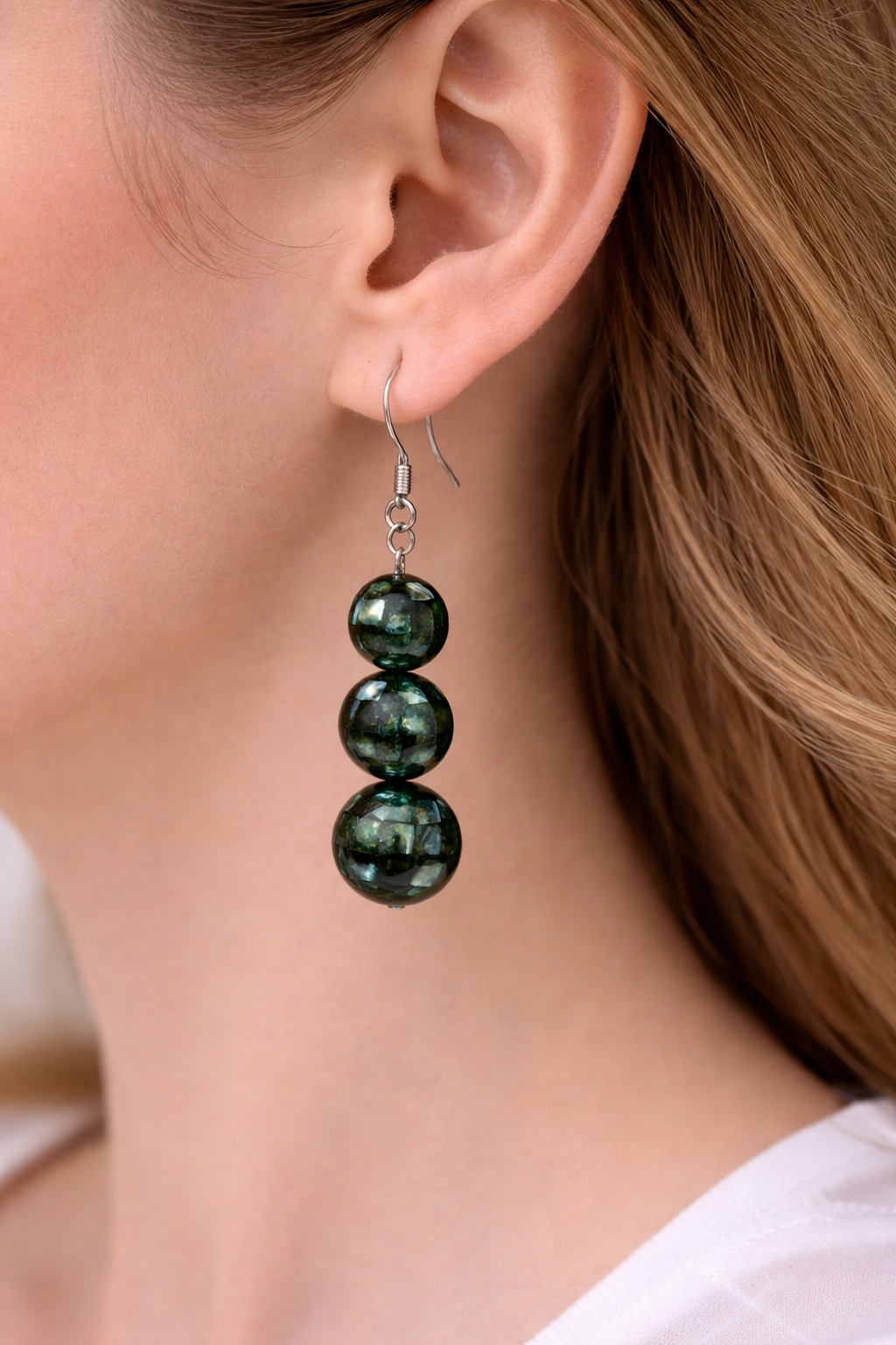 Emerald Tide Drop Earrings