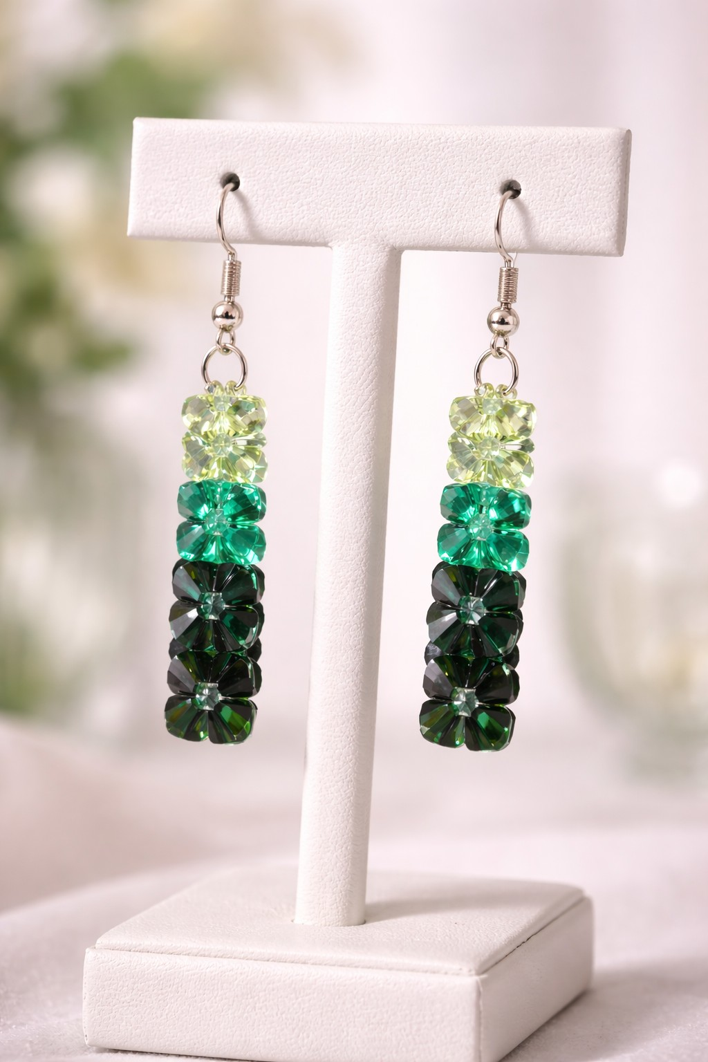 Emerald Tide Drop Earrings