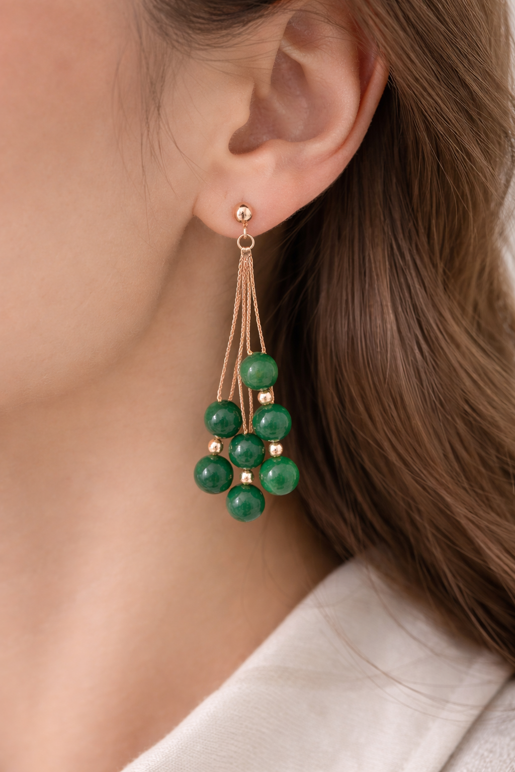 Verdant drop earrings
