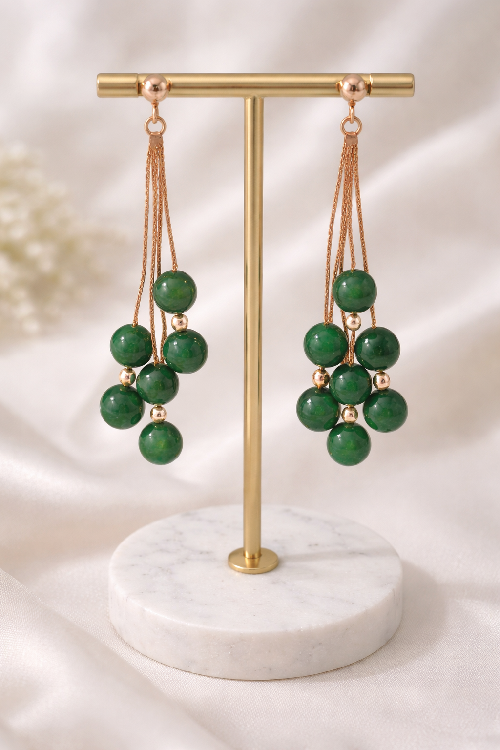 Verdant drop earrings
