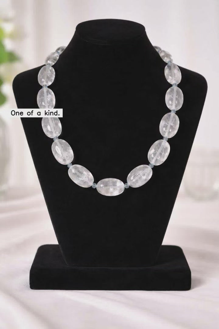 Midnight Crystal Elegance Necklace – Handmade Limited Piece