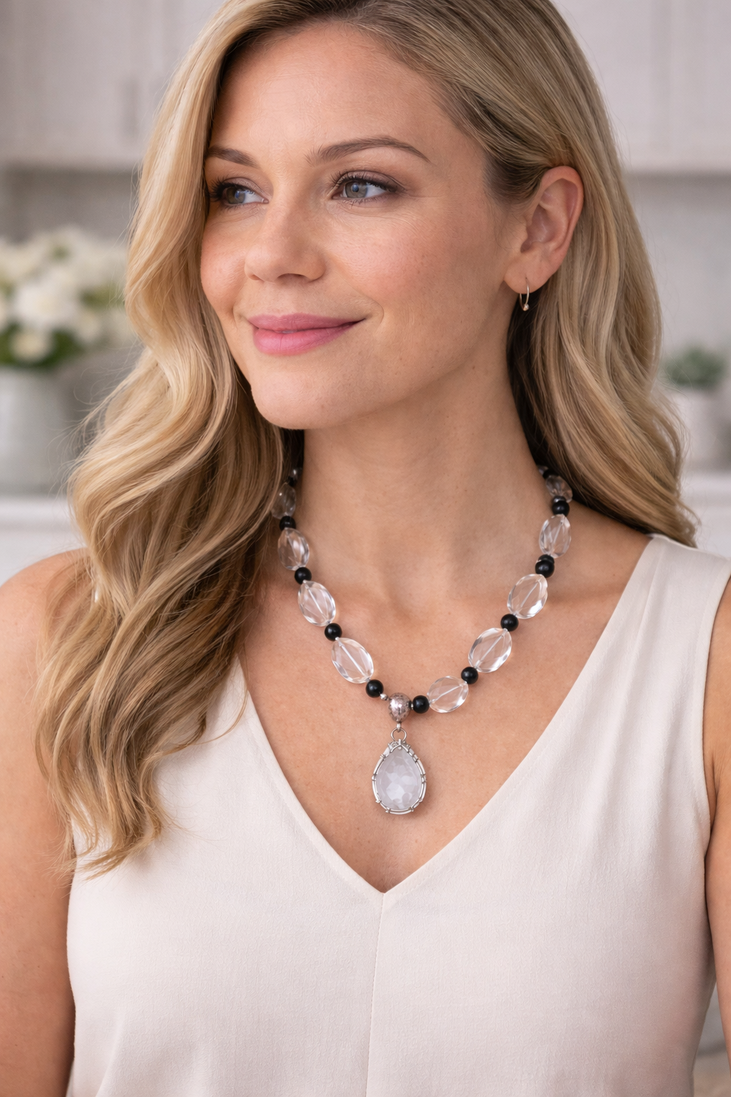 Clear Essence Statement Necklace