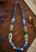 Gilded Serenity Mixed Stone Statement Necklace